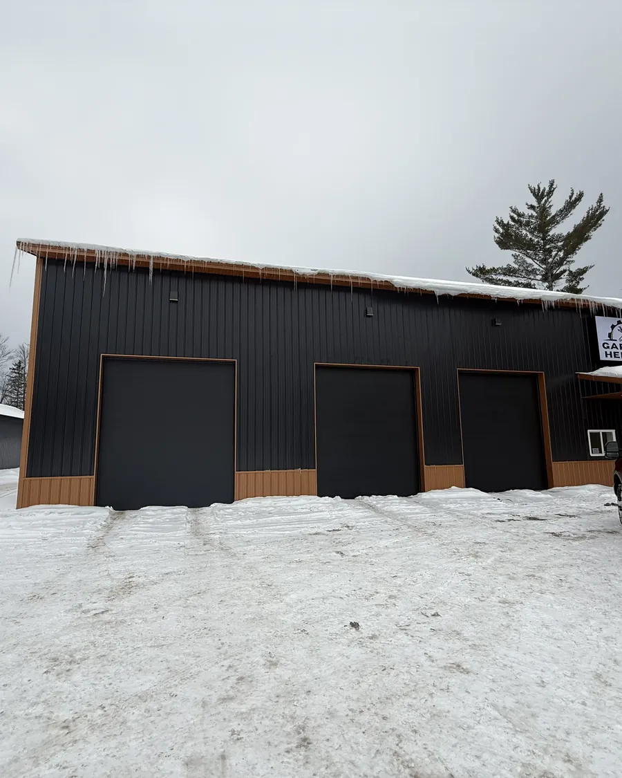 Commercial build-out, three-bay metal shop